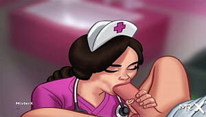 SummertimeSaga - Nurse plays with trunk then takes it in her gullet E3 #14